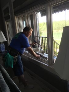 window cleaning inside house